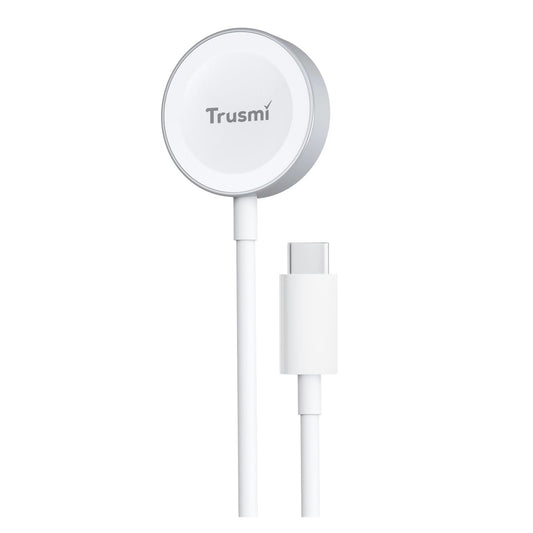 Trusmi iP 2.5W Magnetic Wireless Charger for Watch White 1M