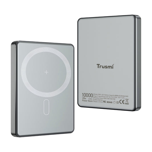PD20W Ultra thin MAGNETIC WIRELESS Power bank 10000mAh Grey