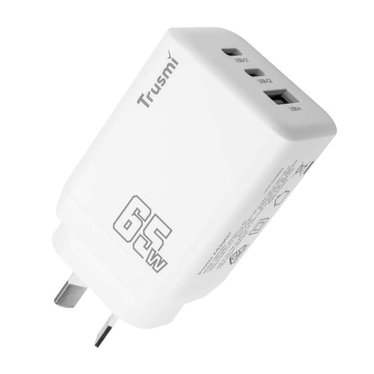 PD65W A+2C GaN FAST Charger（AU）White