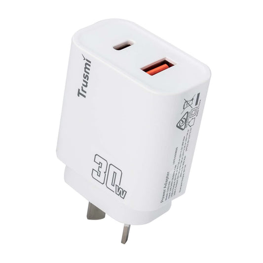 PD30W A+C GaN FAST Charger（AU）White