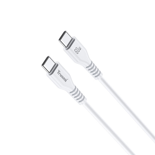 60W C To C Charging Cable White 1M