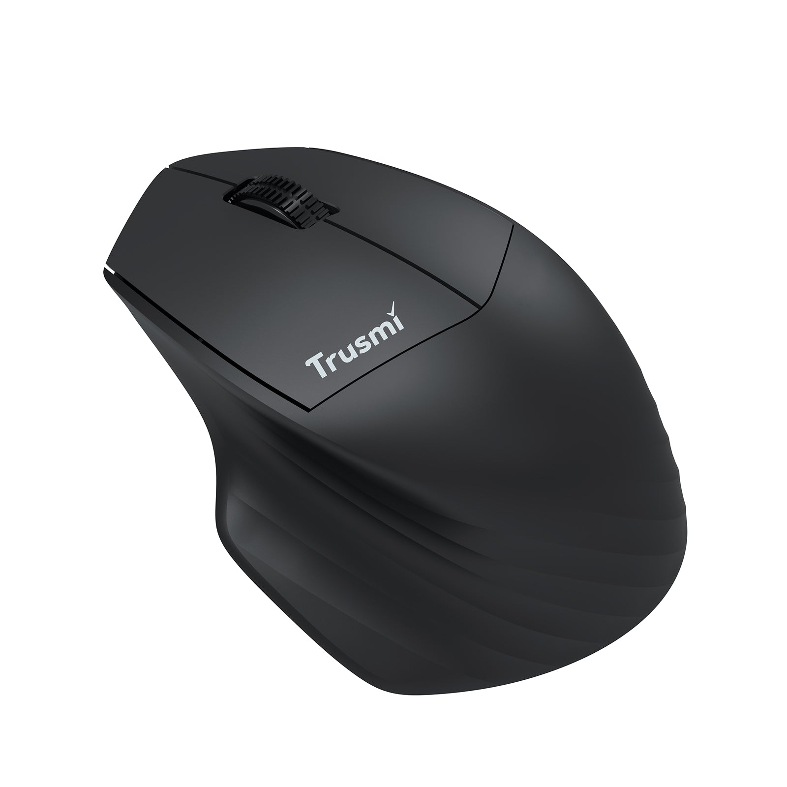 Trusmi 2.4G/BT Ergonomic Contoured-Shape Design Wireless Mouse Black