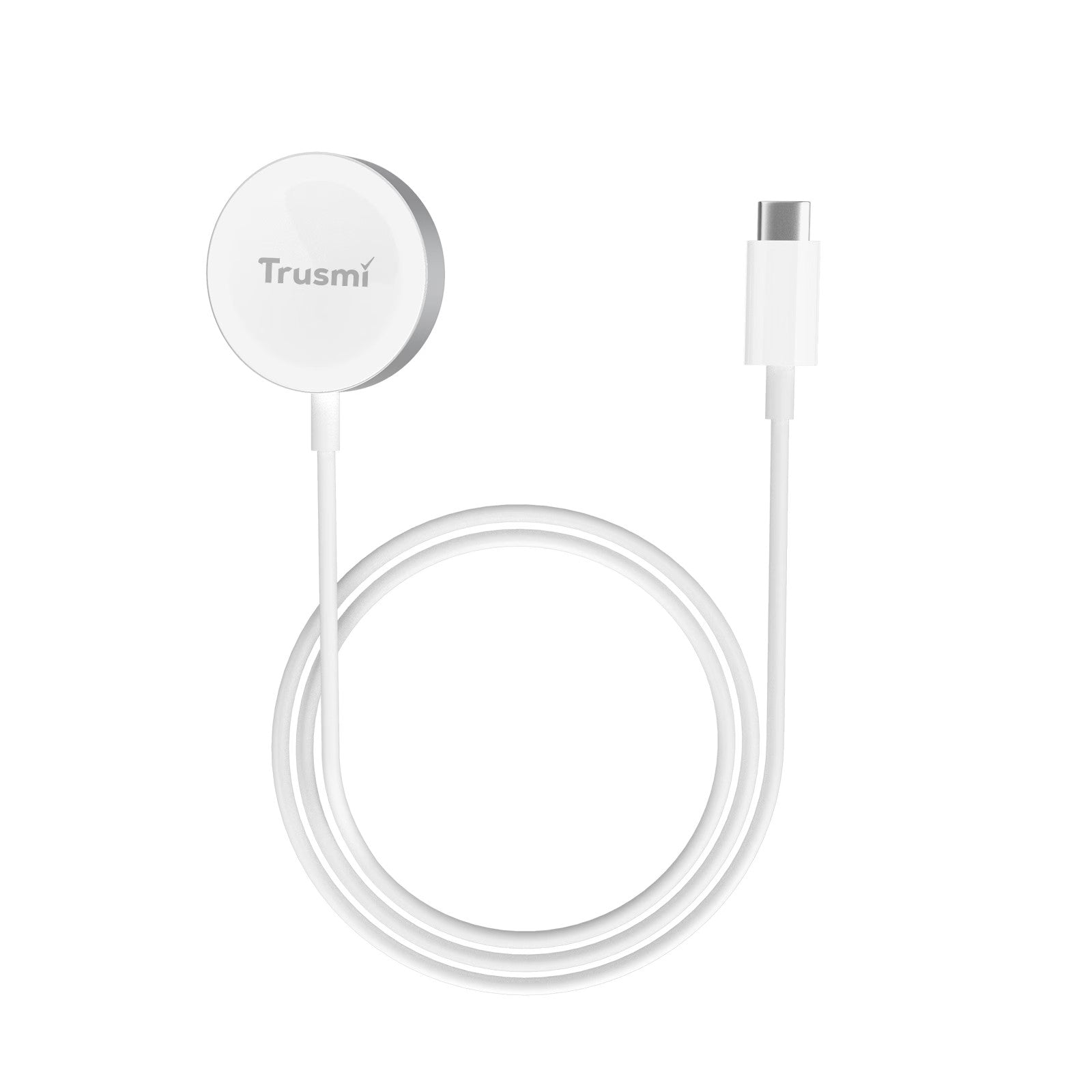 Trusmi iP 2.5W Magnetic Wireless Charger for Watch White 1M